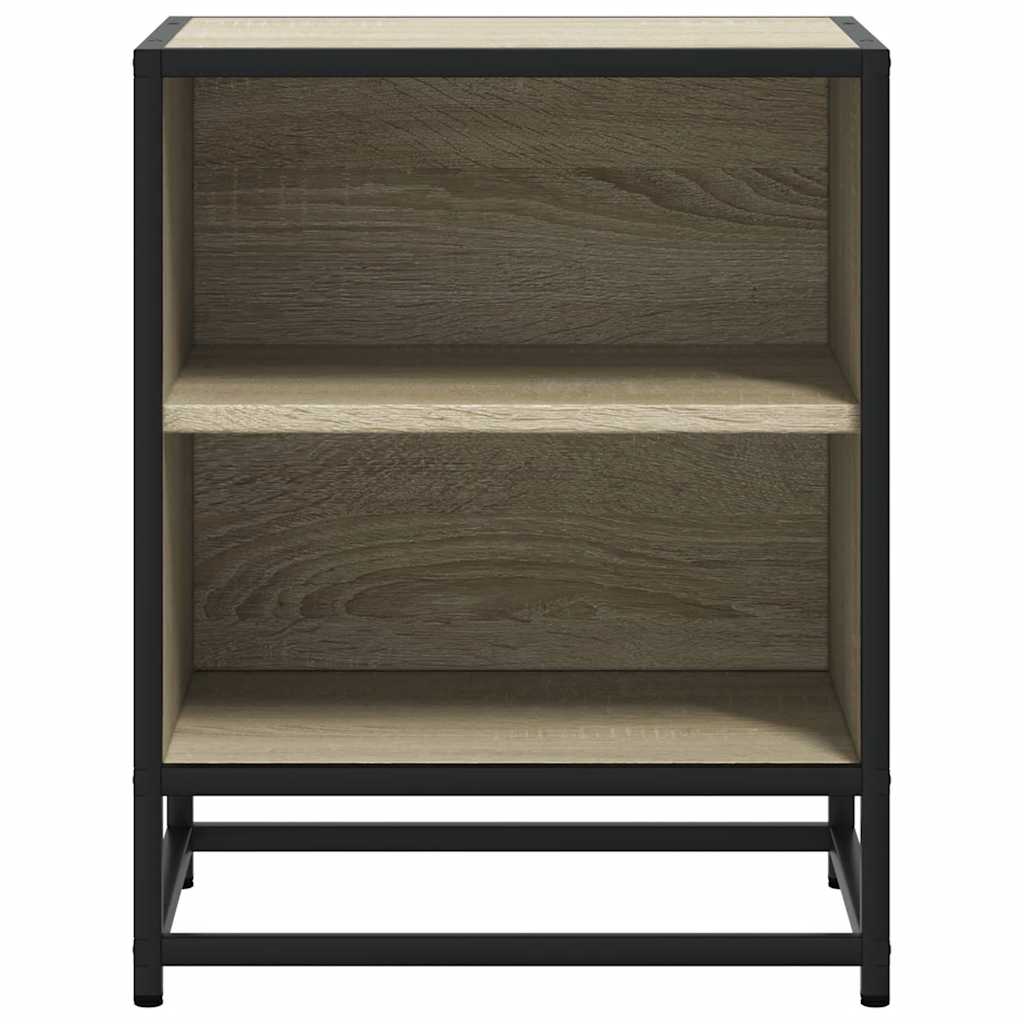 vidaXL Nachttische 2 Stk. Sonoma-Eiche 40x31x50cm Holzwerkstoff Metall