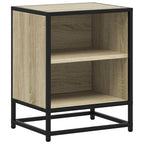 vidaXL Nachttische 2 Stk. Sonoma-Eiche 40x31x50cm Holzwerkstoff Metall
