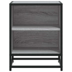 vidaXL Nachttische 2 Stk. Grau Sonoma 40x31x50 cm Holzwerkstoff Metall