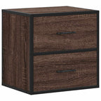 vidaXL Wand-Nachttische 2 Stk. Braun Eichen-Optik 40x31x39,5 cm