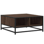 vidaXL Couchtisch Braun Eiche 60,5x60,5x30 cm Holzwerkstoff und Metall