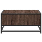 vidaXL Couchtisch Braun Eiche 60,5x60,5x30 cm Holzwerkstoff und Metall