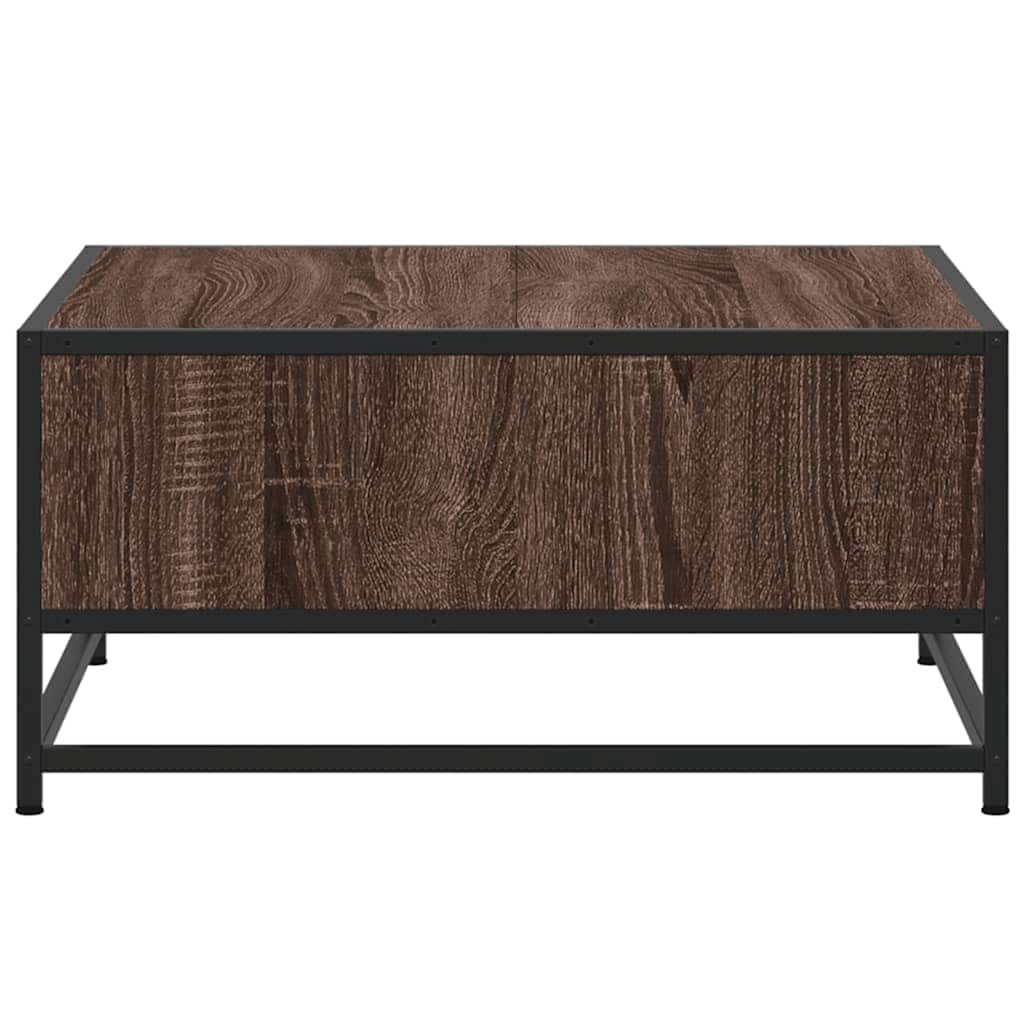 vidaXL Couchtisch Braun Eiche 60,5x60,5x30 cm Holzwerkstoff und Metall