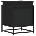 vidaXL Aufbewahrungsbox mit Deckel Schwarz 40x40x51,5 cm Holzwerkstoff