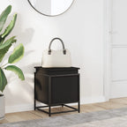 vidaXL Aufbewahrungsbox mit Deckel Schwarz 40x40x51,5 cm Holzwerkstoff