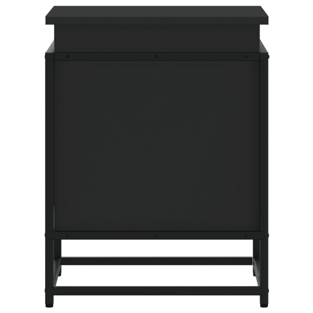 vidaXL Aufbewahrungsbox mit Deckel Schwarz 40x40x51,5 cm Holzwerkstoff