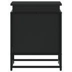 vidaXL Aufbewahrungsbox mit Deckel Schwarz 40x40x51,5 cm Holzwerkstoff