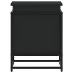 vidaXL Aufbewahrungsbox mit Deckel Schwarz 40x40x51,5 cm Holzwerkstoff