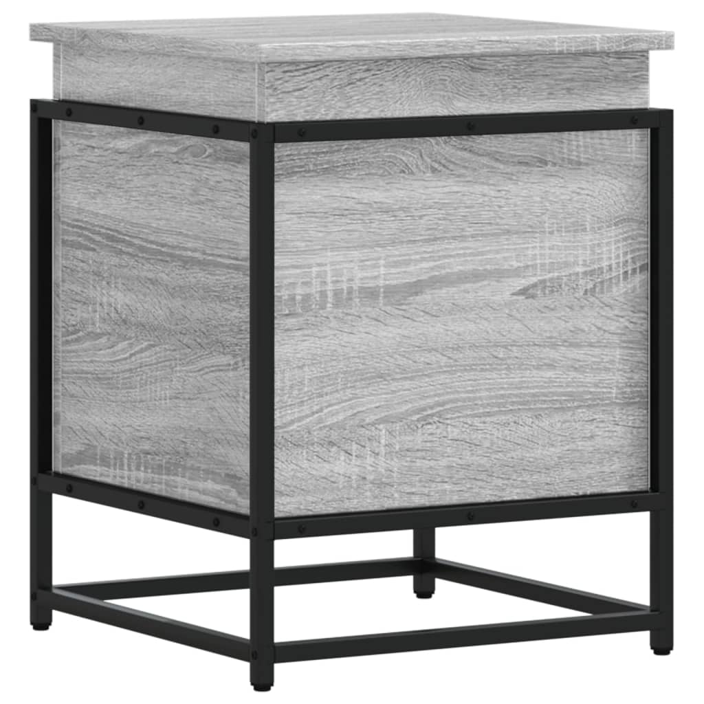 vidaXL Aufbewahrungsbox mit Deckel Grau Sonoma 40x40x51,5 cm