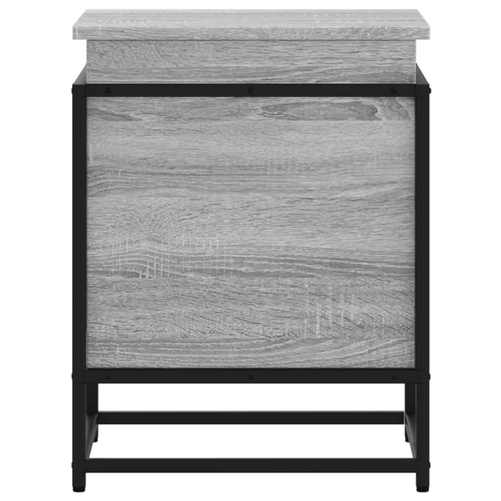 vidaXL Aufbewahrungsbox mit Deckel Grau Sonoma 40x40x51,5 cm