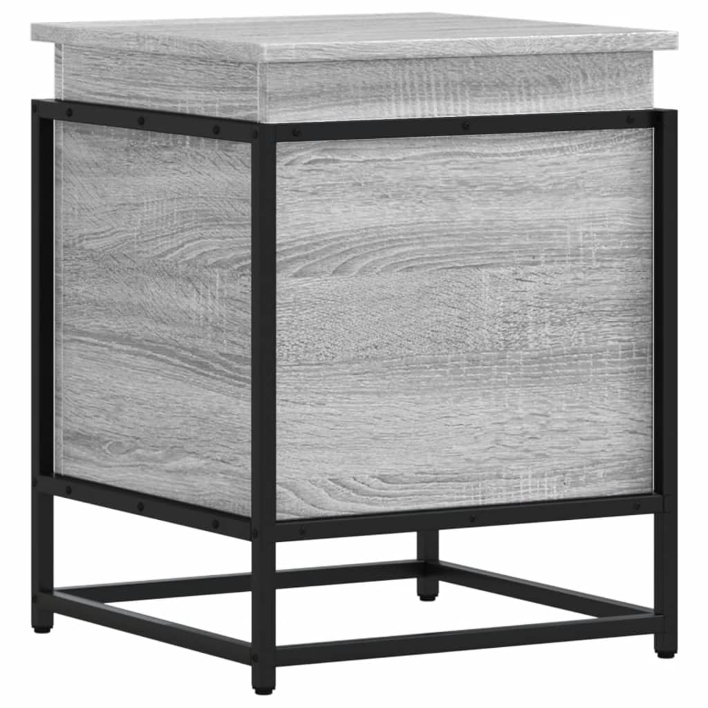 vidaXL Aufbewahrungsbox mit Deckel Grau Sonoma 40x40x51,5 cm