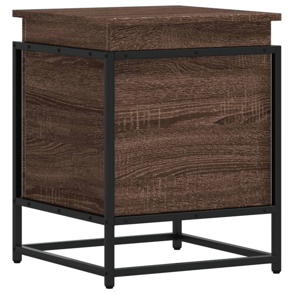 vidaXL Aufbewahrungsbox mit Deckel Eichen-Optik 40x40x51,5 cm