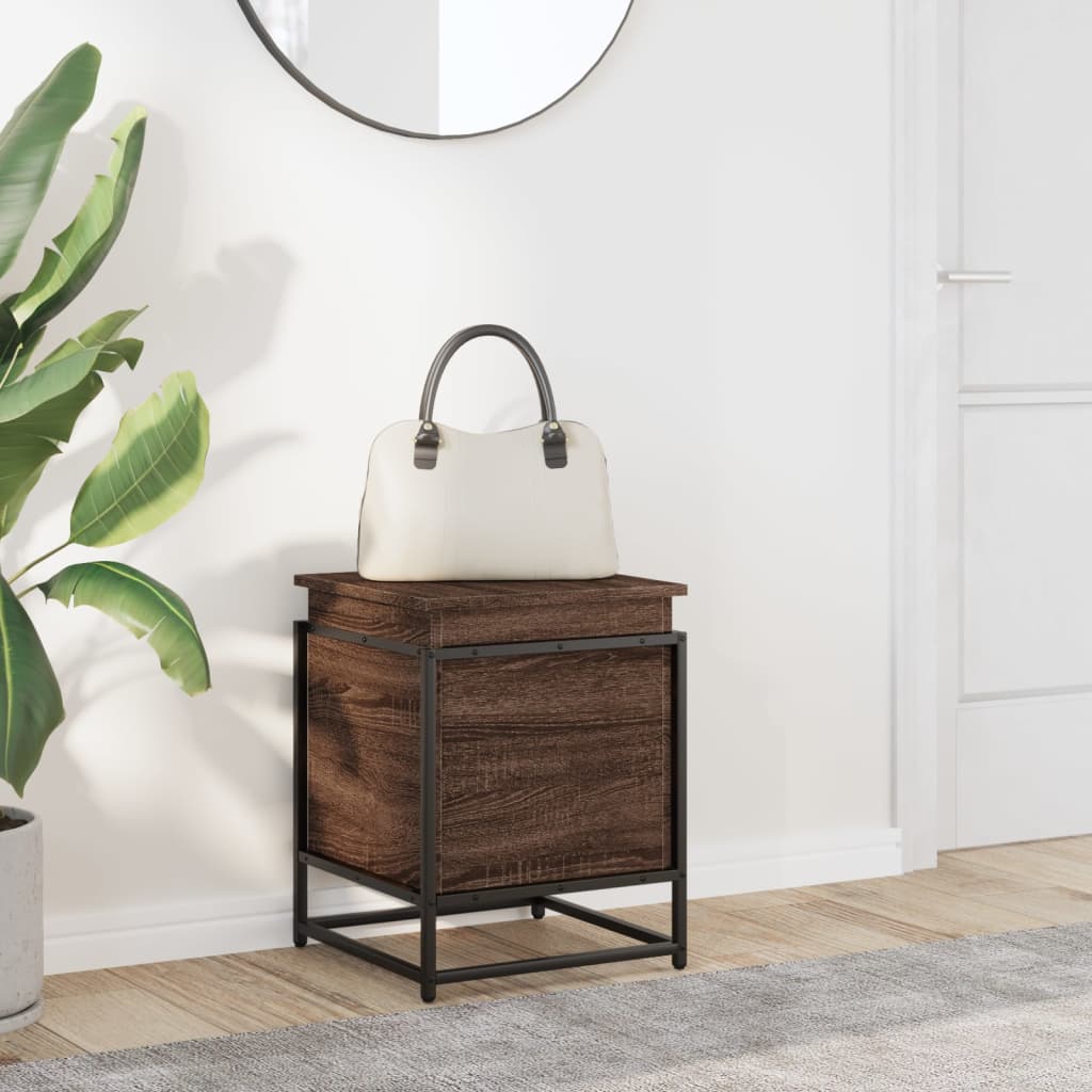 vidaXL Aufbewahrungsbox mit Deckel Eichen-Optik 40x40x51,5 cm