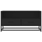 vidaXL TV-Schrank Schwarz 80x34,5x40 cm Holzwerkstoff und Metall