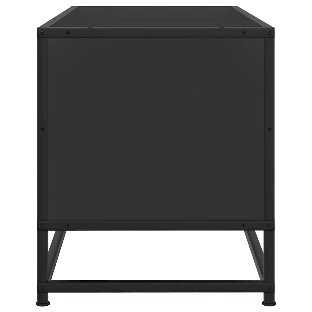 vidaXL TV-Schrank Schwarz 80x34,5x40 cm Holzwerkstoff und Metall