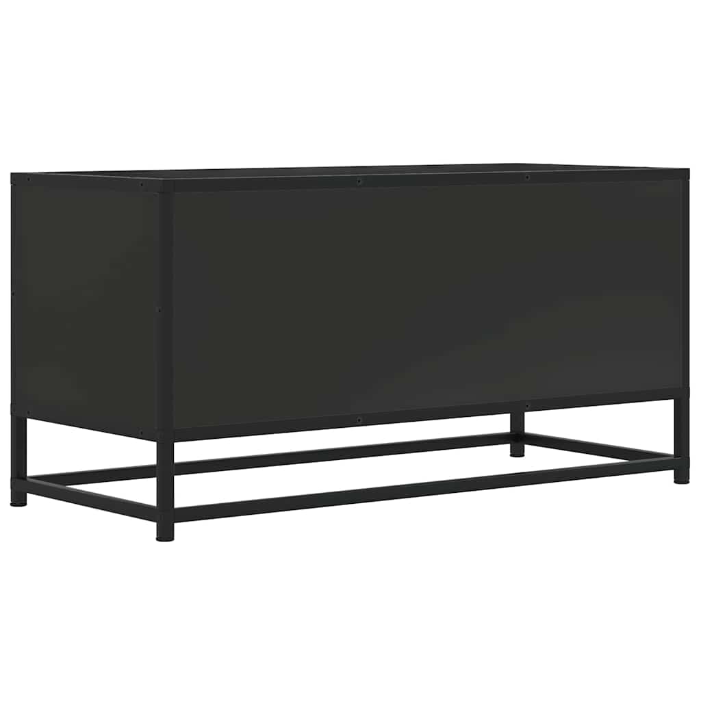 vidaXL TV-Schrank Schwarz 80x34,5x40 cm Holzwerkstoff und Metall