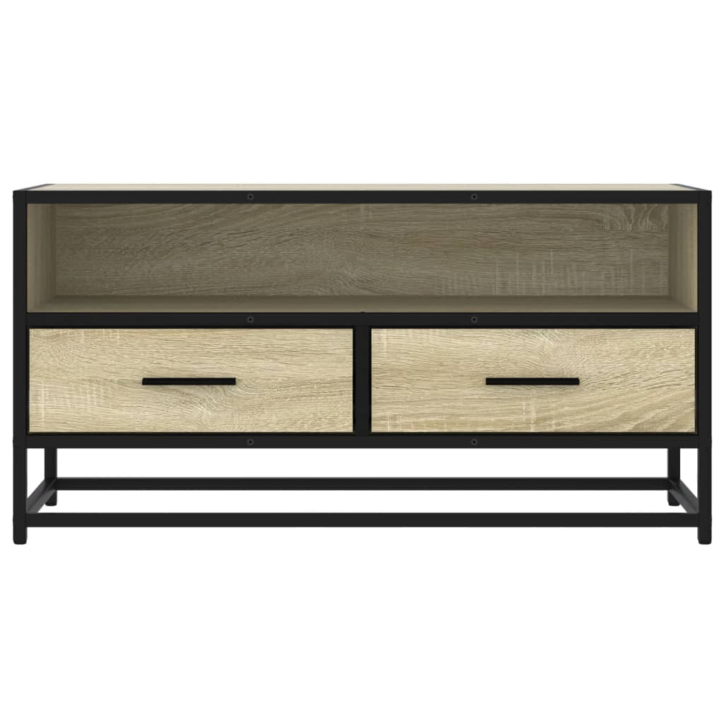 vidaXL TV-Schrank Sonoma-Eiche 80x34,5x40 cm Holzwerkstoff und Metall