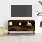 vidaXL TV-Schrank Räuchereiche 80x34,5x40 cm Holzwerkstoff und Metall