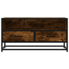 vidaXL TV-Schrank Räuchereiche 80x34,5x40 cm Holzwerkstoff und Metall