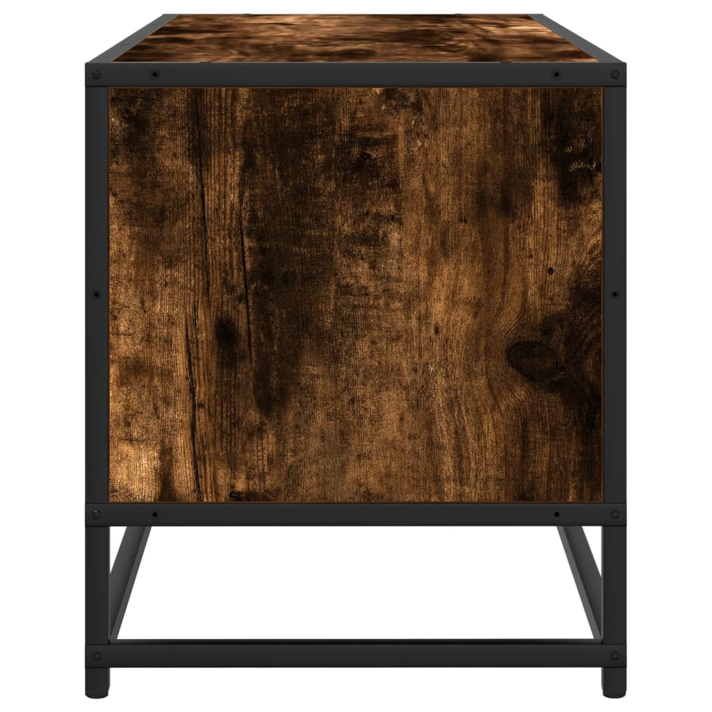 vidaXL TV-Schrank Räuchereiche 80x34,5x40 cm Holzwerkstoff und Metall