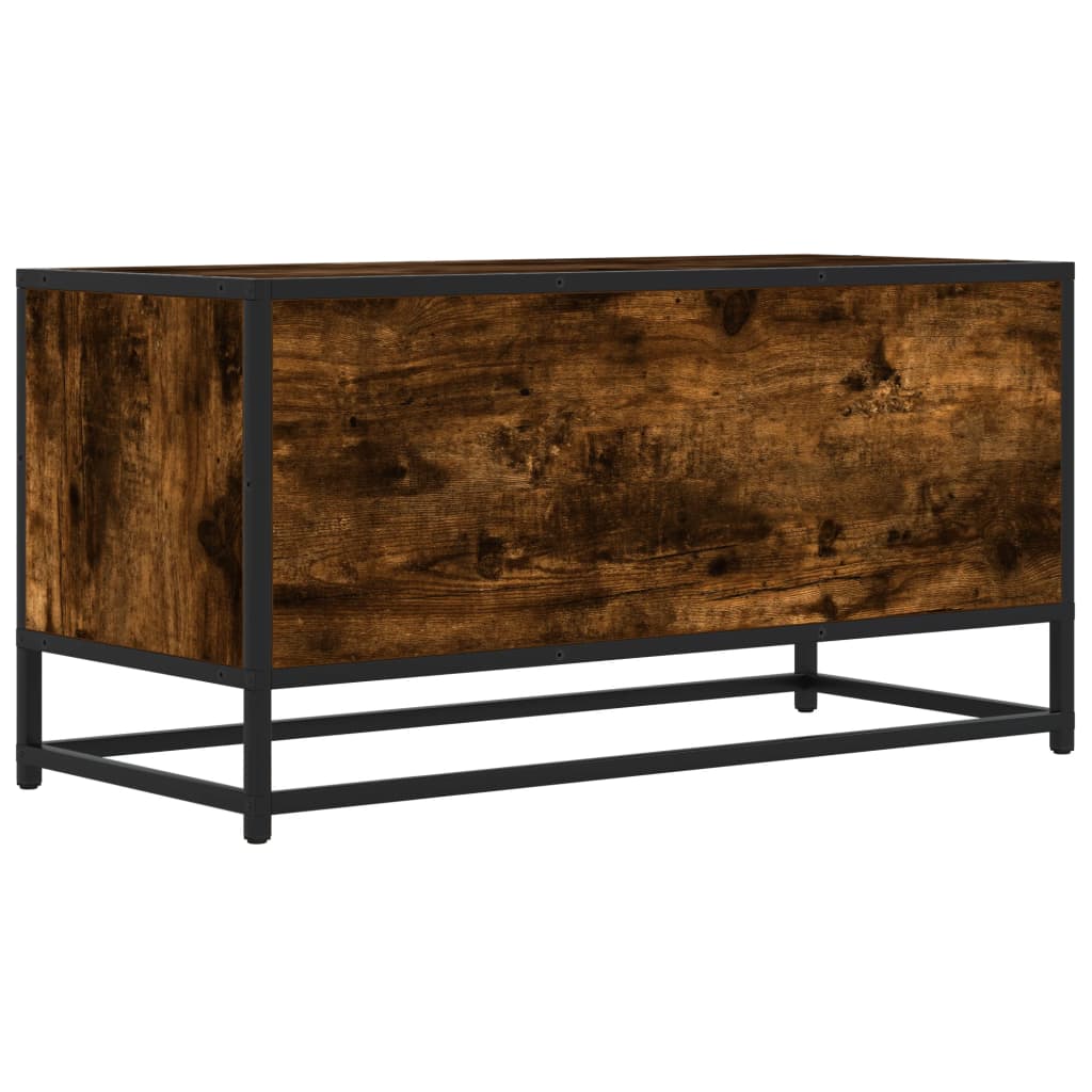 vidaXL TV-Schrank Räuchereiche 80x34,5x40 cm Holzwerkstoff und Metall