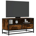 vidaXL TV-Schrank Räuchereiche 80x34,5x40 cm Holzwerkstoff und Metall