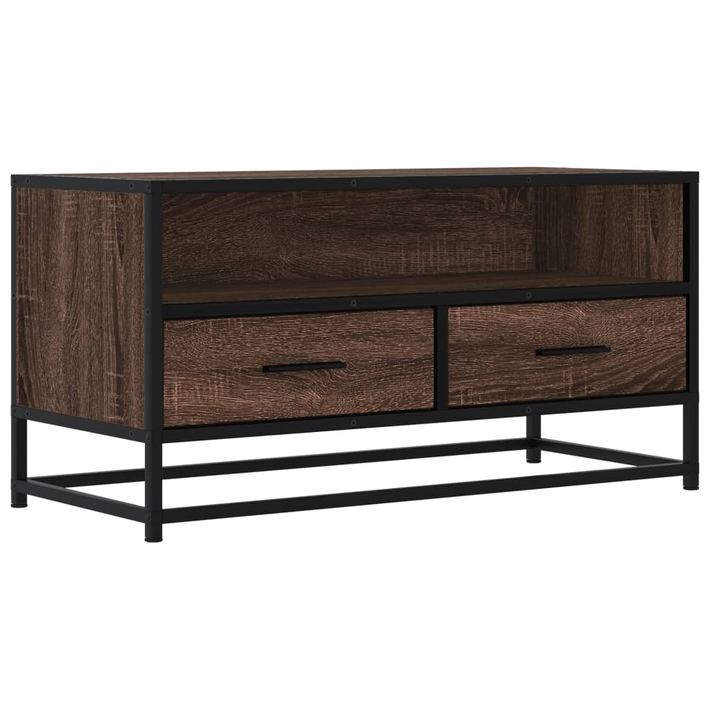vidaXL TV-Schrank Eichen-Optik 80x34,5x40 cm Holzwerkstoff und Metall