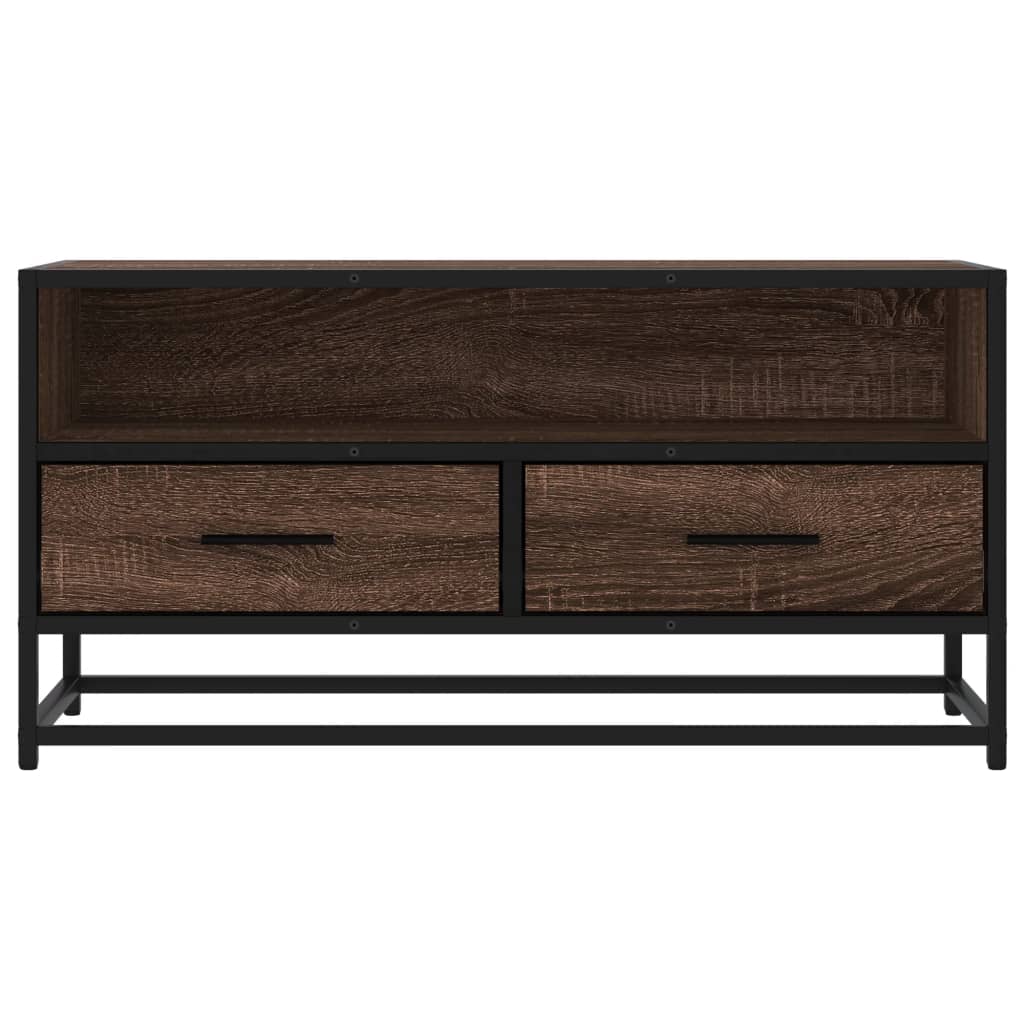 vidaXL TV-Schrank Eichen-Optik 80x34,5x40 cm Holzwerkstoff und Metall