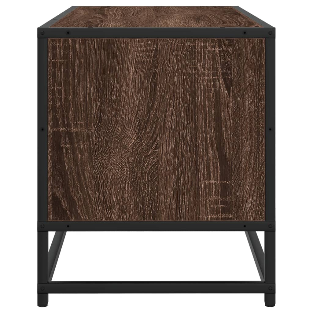 vidaXL TV-Schrank Eichen-Optik 80x34,5x40 cm Holzwerkstoff und Metall