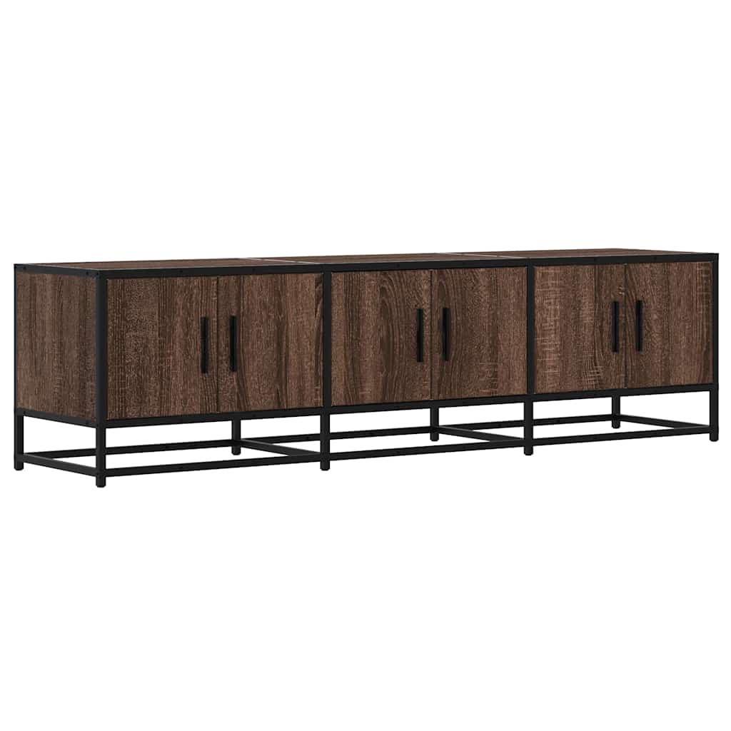 vidaXL TV-Schrank Braun Eichen-Optik 150x35x41 cm Holzwerkstoff Metall