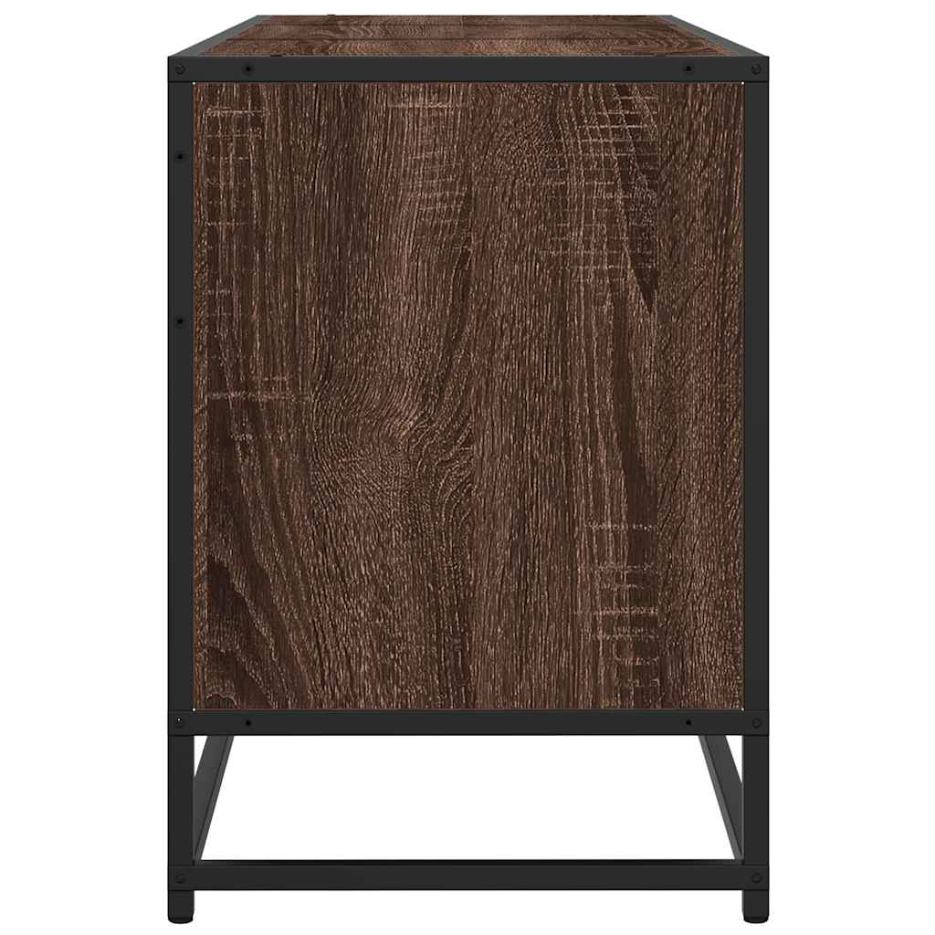 vidaXL TV-Schrank Braun Eichen-Optik 150x35x41 cm Holzwerkstoff Metall