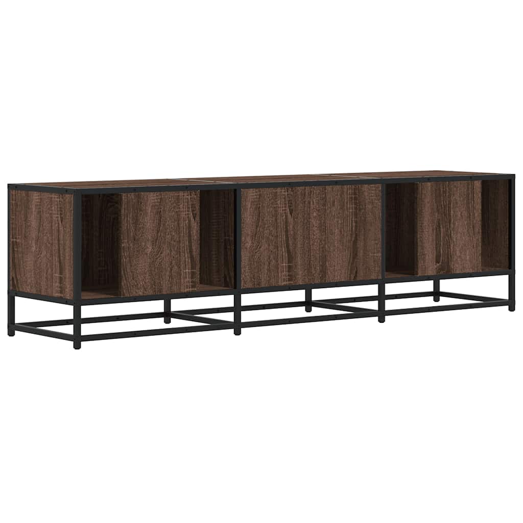 vidaXL TV-Schrank Braun Eichen-Optik 150x35x41 cm Holzwerkstoff Metall