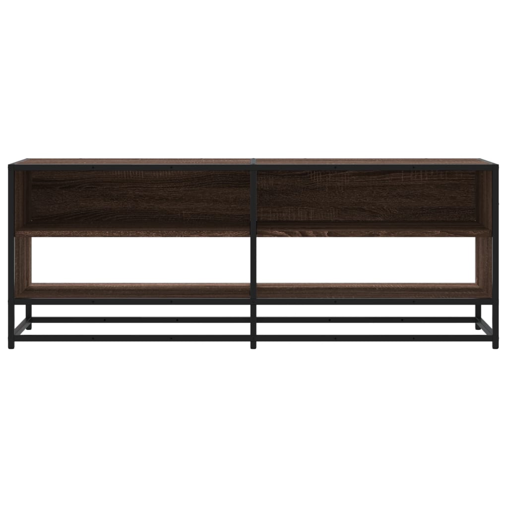 vidaXL TV-Schrank Braun Eiche-Optik 120,5x40x46cm Holzwerkstoff Metall