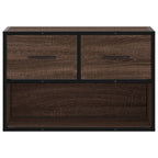 vidaXL TV-Schrank Braun Eiche 60x31x39,5 cm Holzwerkstoff und Metall