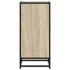 vidaXL Sideboard Sonoma-Eiche 35,5x35x76 cm Holzwerkstoff und Metall