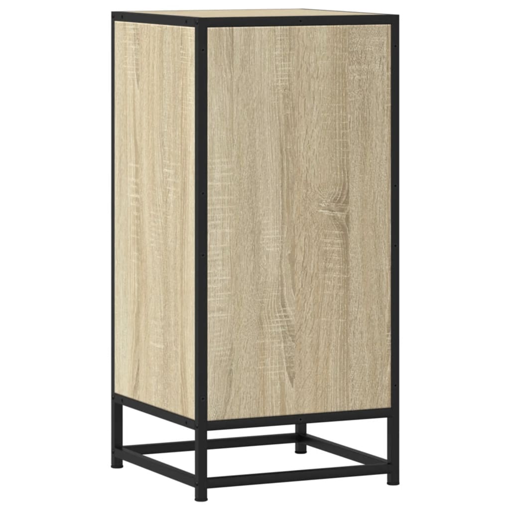 vidaXL Sideboard Sonoma-Eiche 35,5x35x76 cm Holzwerkstoff und Metall