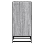 vidaXL Sideboard Grau Sonoma 35,5x35x76 cm Holzwerkstoff und Metall