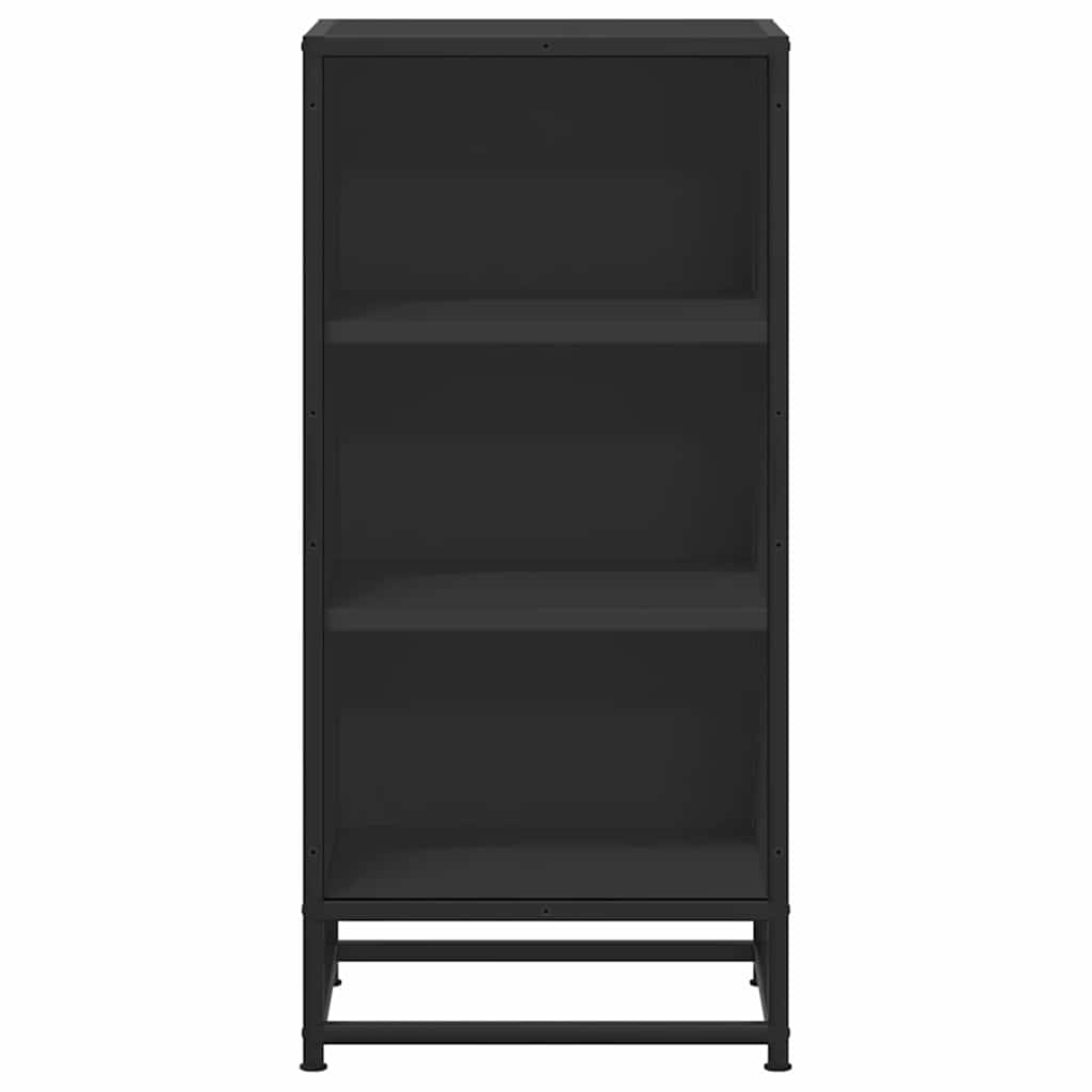 vidaXL Sideboard Schwarz 35,5x35x76 cm Holzwerkstoff und Metall