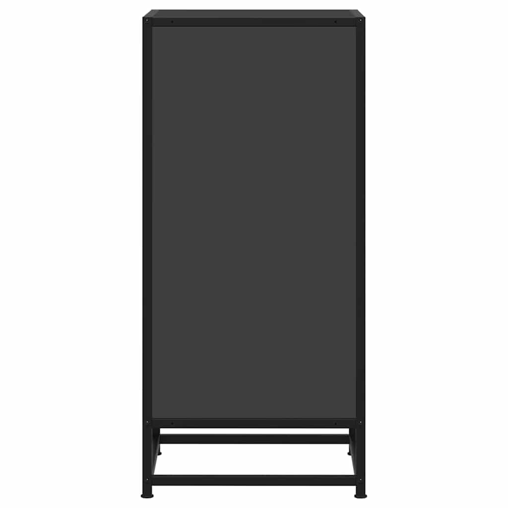 vidaXL Sideboard Schwarz 35,5x35x76 cm Holzwerkstoff und Metall