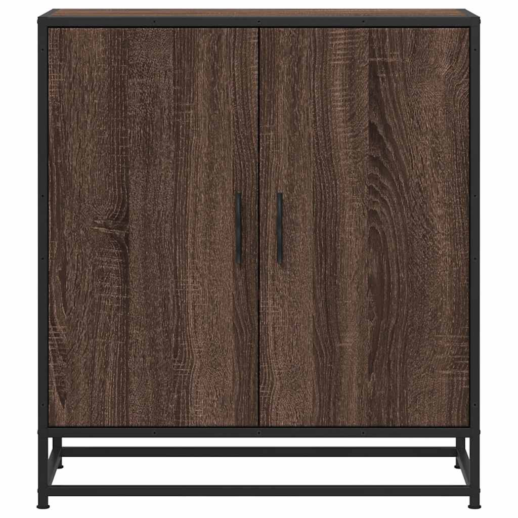 vidaXL Sideboard Braun Eichen-Optik 68x35x76 cm Holzwerkstoff & Metall