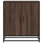 vidaXL Sideboard Braun Eichen-Optik 68x35x76 cm Holzwerkstoff & Metall
