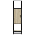 vidaXL Highboard Sonoma-Eiche 35,5x35x139 cm Holzwerkstoff Metall