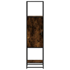 vidaXL Highboard Räuchereiche 35,5x35x139 cm Holzwerkstoff Metall