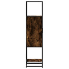 vidaXL Highboard Räuchereiche 35,5x35x139 cm Holzwerkstoff Metall
