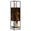 vidaXL Highboard Räuchereiche 35,5x35x139 cm Holzwerkstoff Metall