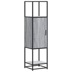 vidaXL Highboard Grau Sonoma 35,5x35x139 cm Holzwerkstoff und Metall