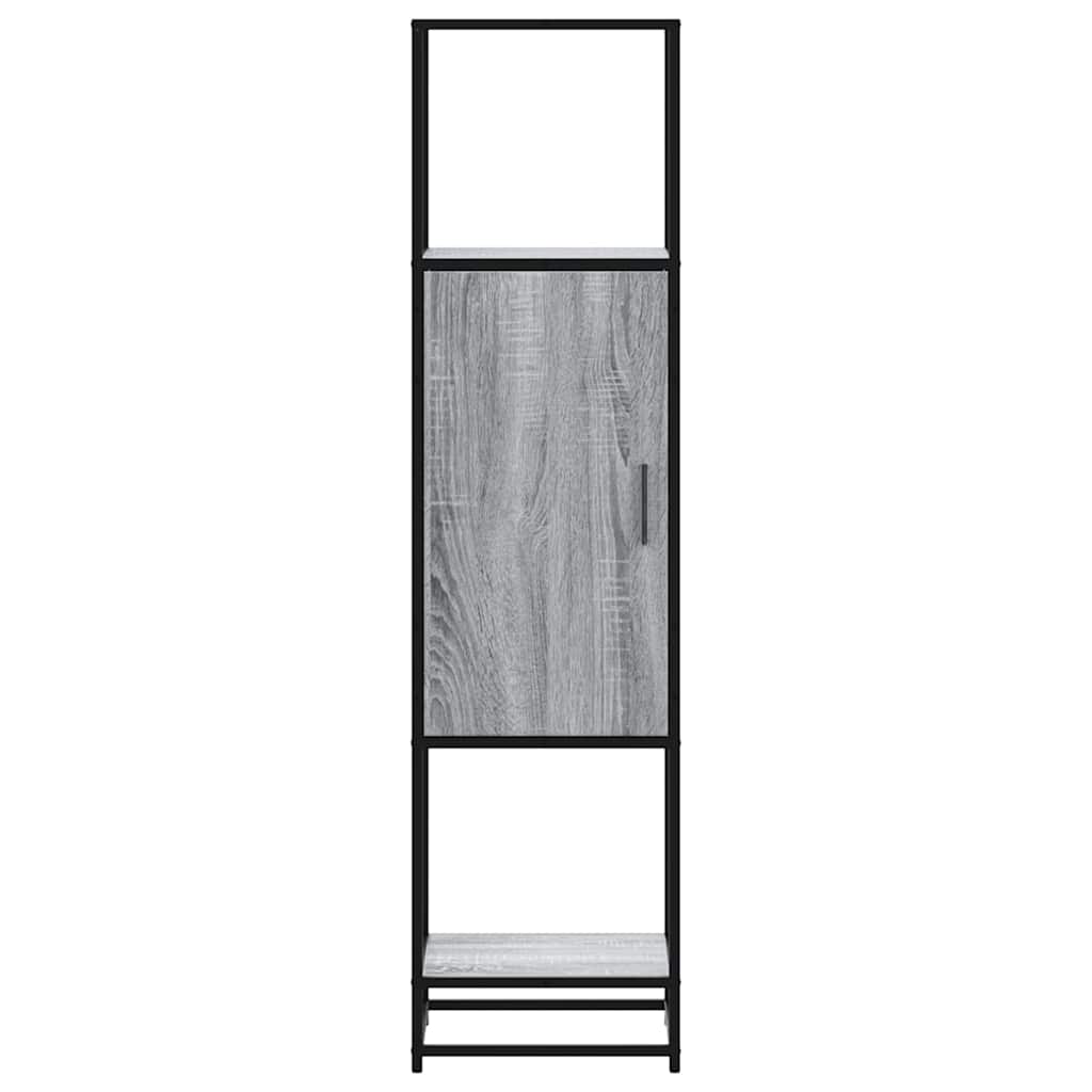 vidaXL Highboard Grau Sonoma 35,5x35x139 cm Holzwerkstoff und Metall