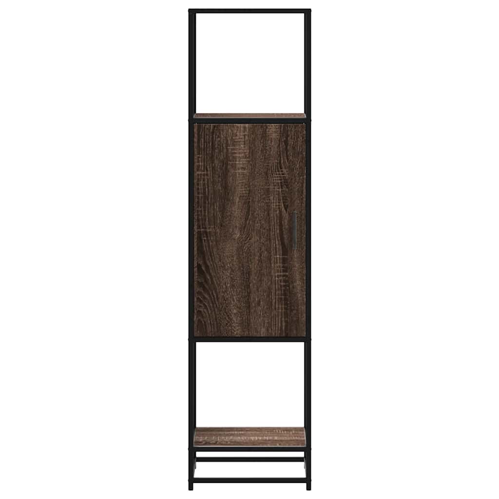 vidaXL Highboard Braun Eichen-Optik 35,5x35x139cm Holzwerkstoff Metall