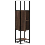 vidaXL Highboard Braun Eichen-Optik 35,5x35x139cm Holzwerkstoff Metall