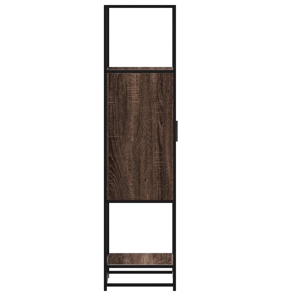 vidaXL Highboard Braun Eichen-Optik 35,5x35x139cm Holzwerkstoff Metall